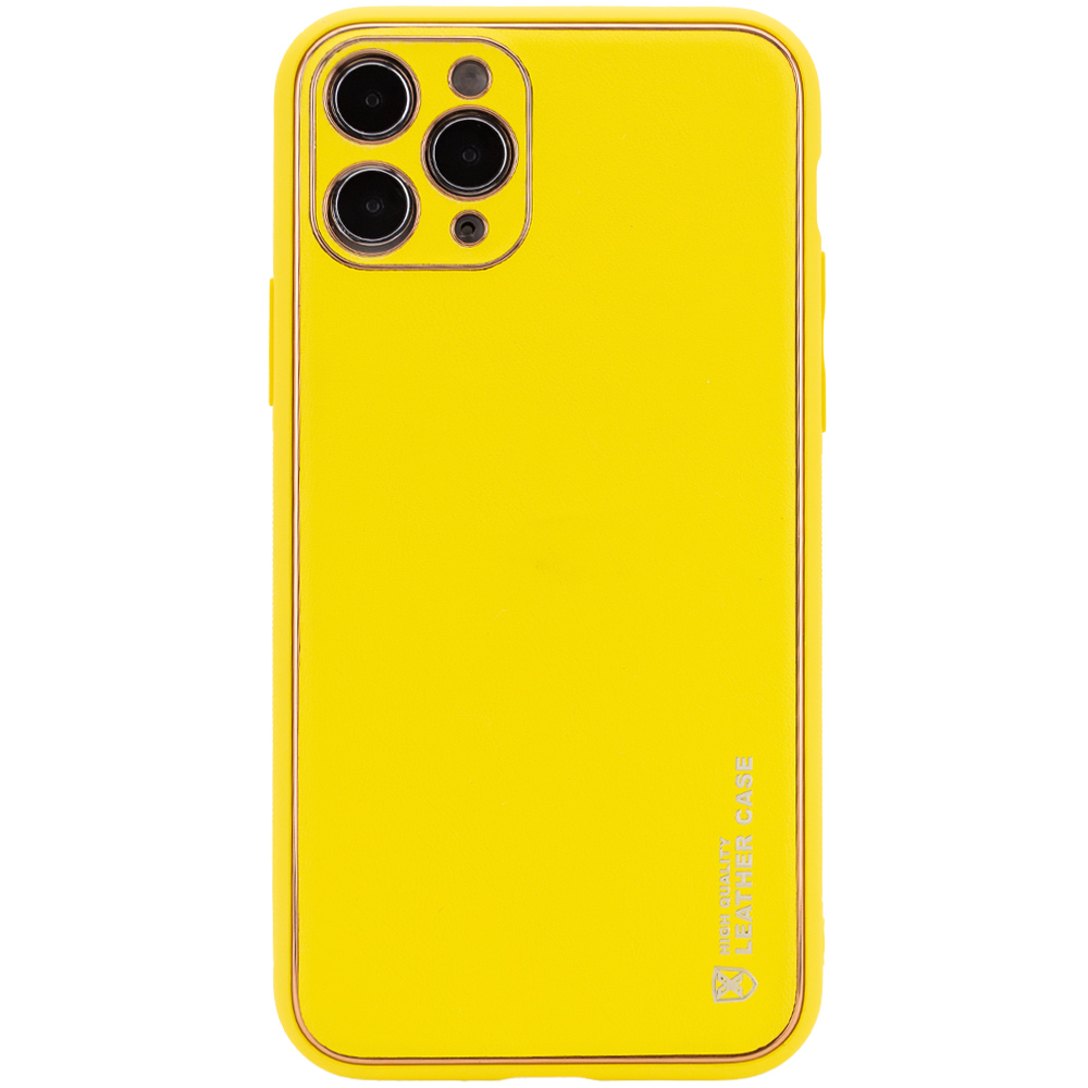 Шкіряний чохол Xshield для Apple iPhone 12 Pro Max (Жовтий / Yellow)