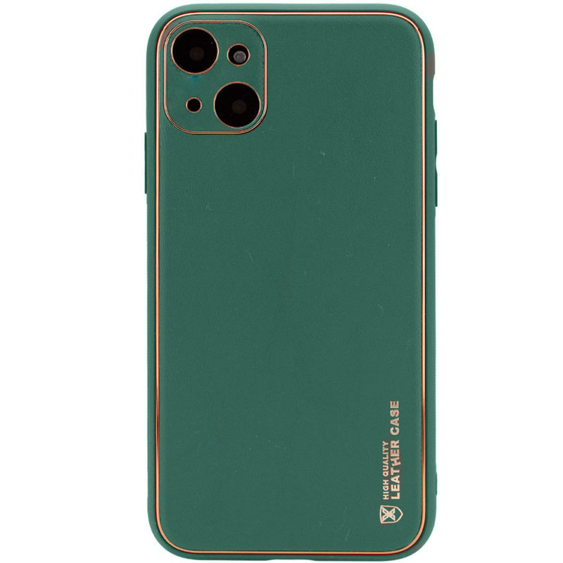 Шкіряний чохол Xshield для Apple iPhone 14 (6.1") (Зелений / Army green)