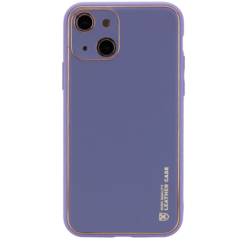 Шкіряний чохол Xshield для Apple iPhone 14 Plus (6.7") (Сірий / Lavender Gray)