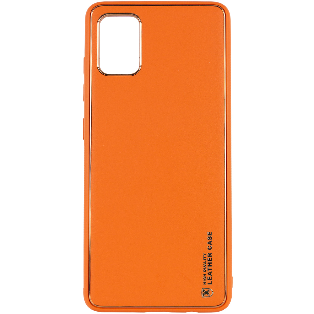 Кожаный чехол Xshield для Samsung Galaxy A04s (Оранжевый / Apricot)