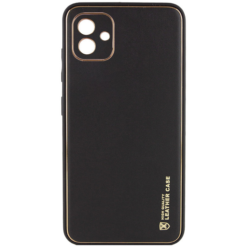 Кожаный чехол Xshield для Samsung Galaxy A05 (Черный / Black)