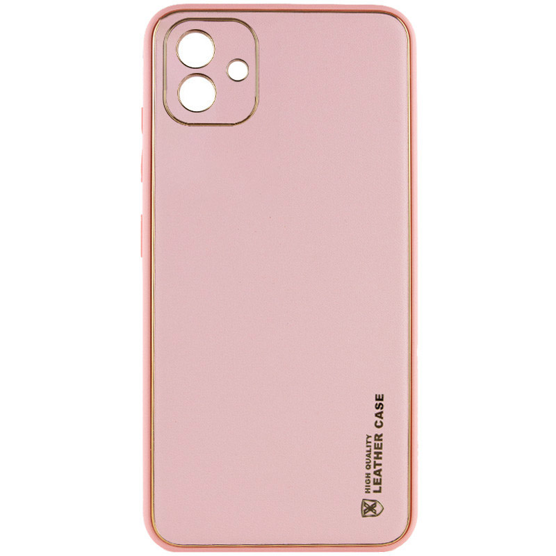 Кожаный чехол Xshield для Samsung Galaxy A05 (Розовый / Pink)