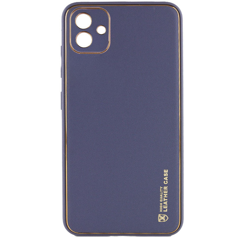 Кожаный чехол Xshield для Samsung Galaxy A05 (Серый / Lavender Gray)
