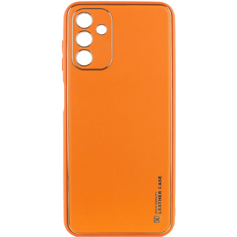 Кожаный чехол Xshield для Samsung Galaxy A05s (Оранжевый / Apricot)