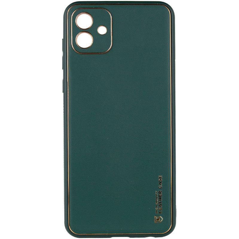 Кожаный чехол Xshield для Samsung Galaxy A05 (Зеленый / Army green)