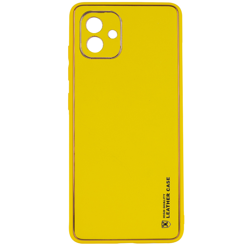 Кожаный чехол Xshield для Samsung Galaxy A05 (Желтый / Yellow)