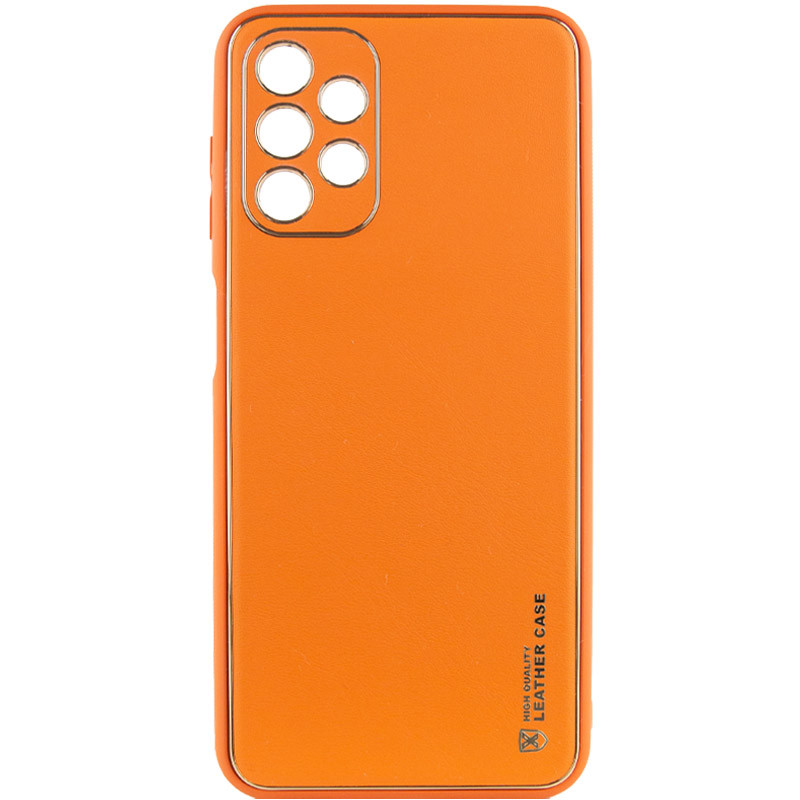 Кожаный чехол Xshield для Samsung Galaxy A23 4G (Оранжевый / Apricot)
