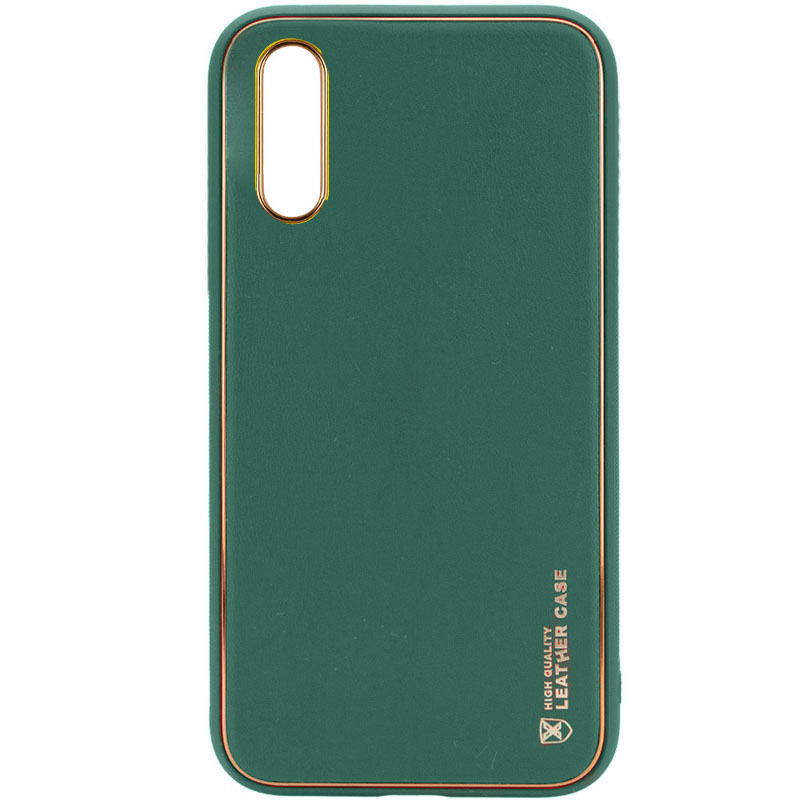 Кожаный чехол Xshield для Samsung Galaxy A30s (Зеленый / Army green)