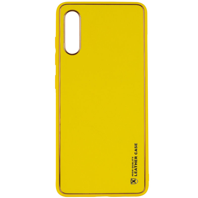 Кожаный чехол Xshield для Samsung Galaxy A50s (Желтый / Yellow)