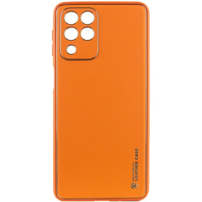 Кожаный чехол Xshield для Samsung Galaxy M53 5G (Оранжевый / Apricot)