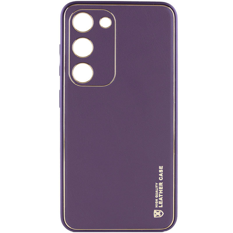 Кожаный чехол Xshield для Samsung Galaxy S24 (Фиолетовый / Dark Purple)