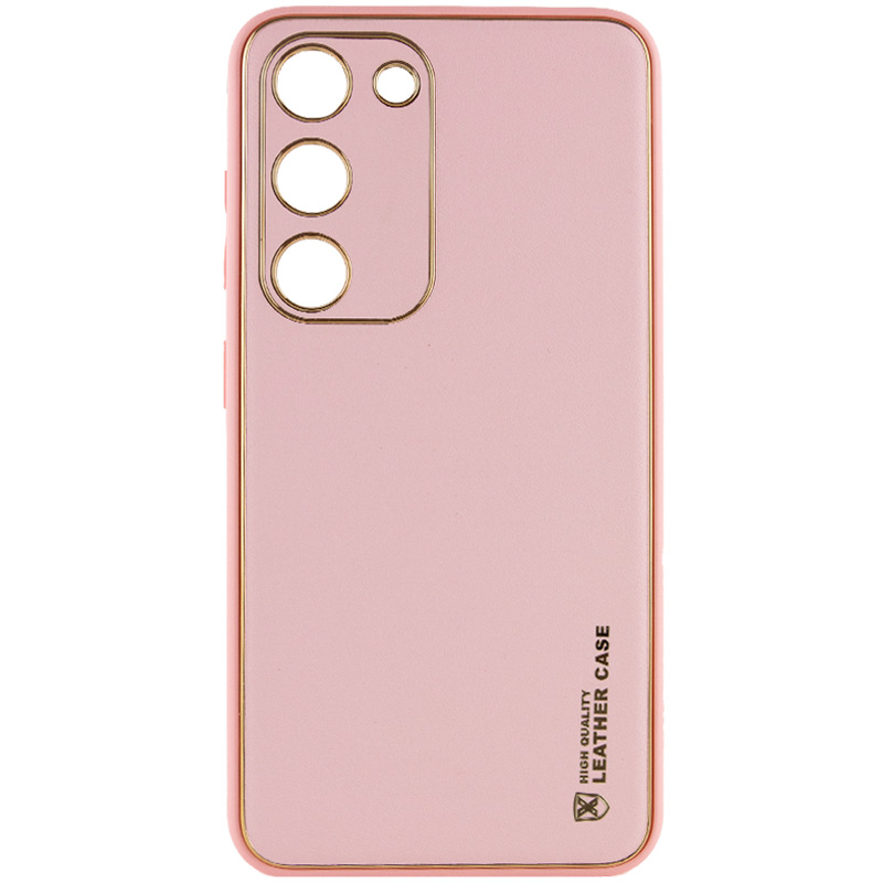 Кожаный чехол Xshield для Samsung Galaxy S24 (Розовый / Pink)