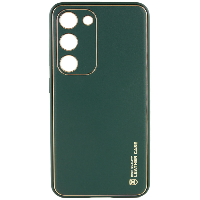 Кожаный чехол Xshield для Samsung Galaxy S24 (Зеленый / Army Green)