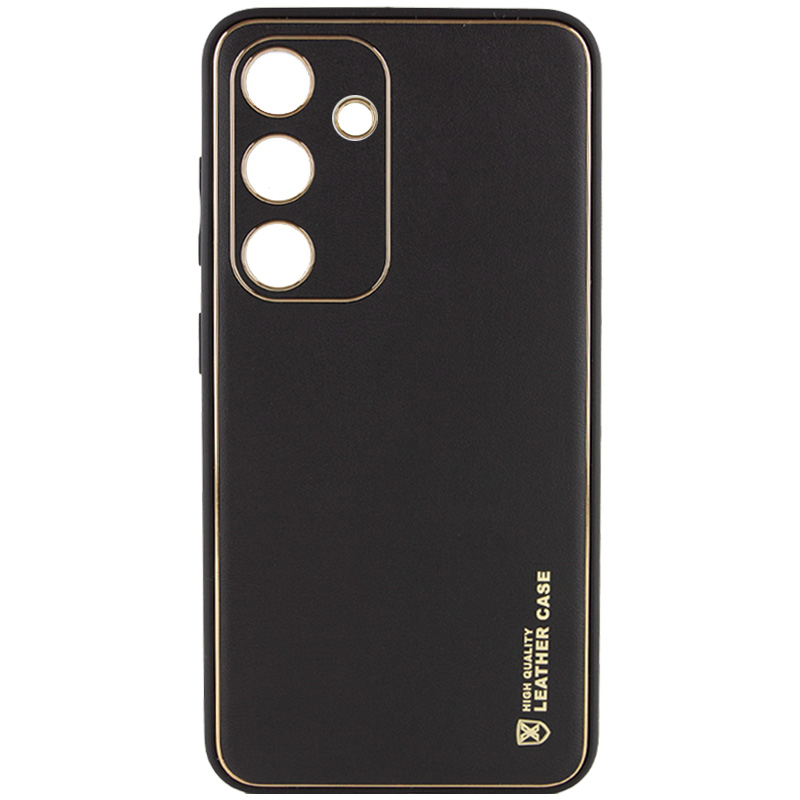 Кожаный чехол Xshield для Samsung Galaxy S23 FE (Черный / Black)