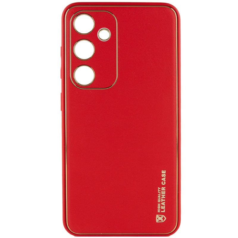 Кожаный чехол Xshield для Samsung Galaxy S23 FE (Красный / Red)