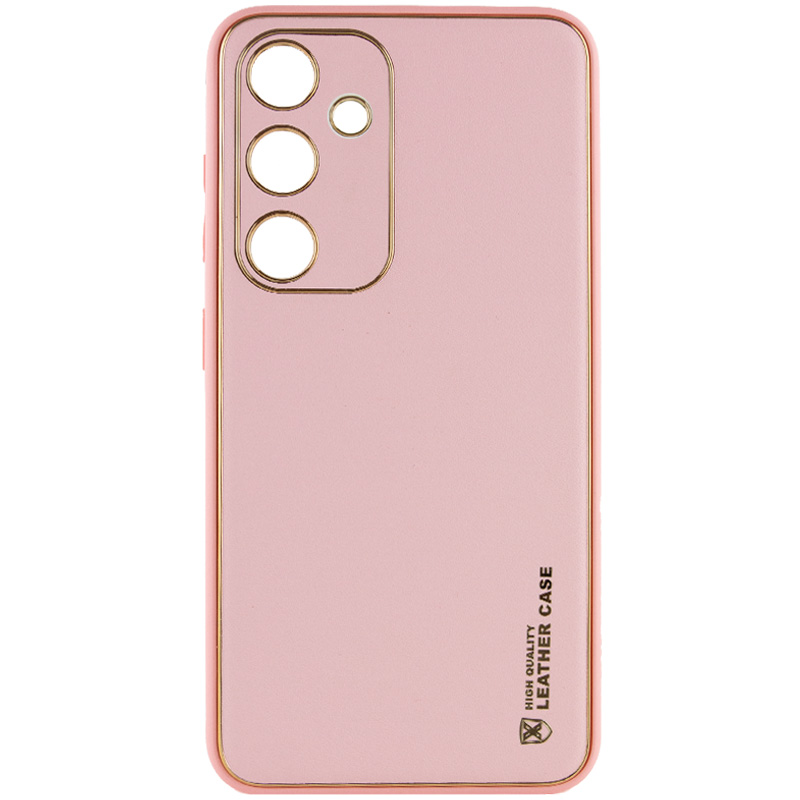 Кожаный чехол Xshield для Samsung Galaxy S23 FE (Розовый / Pink)