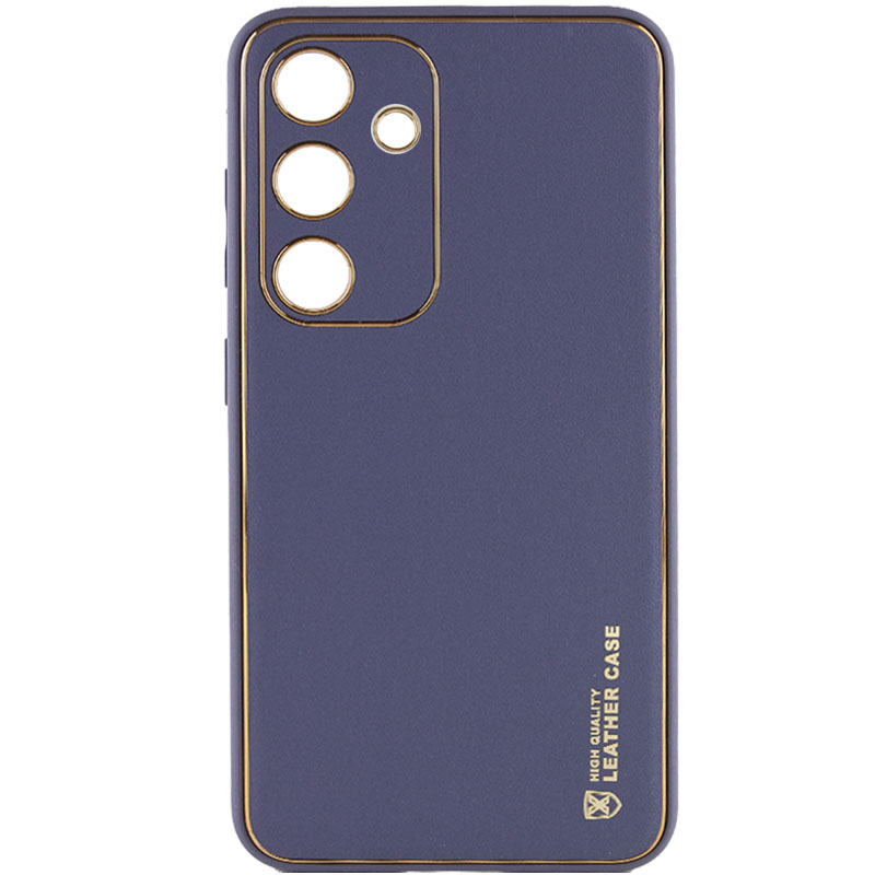 Кожаный чехол Xshield для Samsung Galaxy S23 FE (Серый / Lavender Gray)