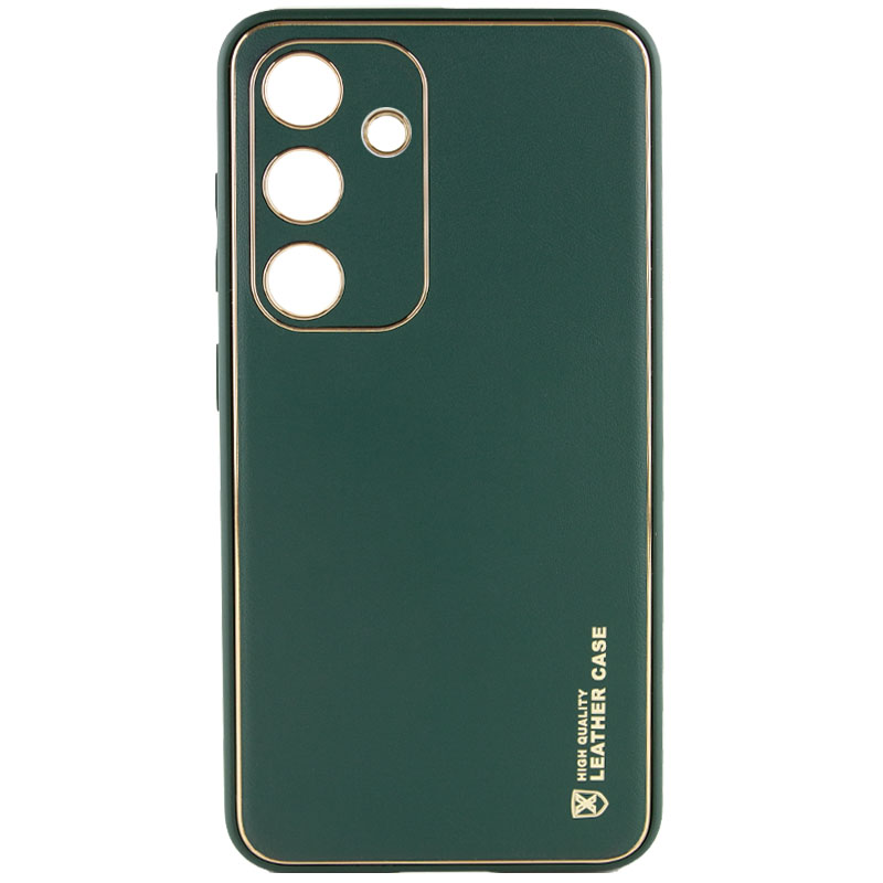 Кожаный чехол Xshield для Samsung Galaxy S23 FE (Зеленый / Army Green)