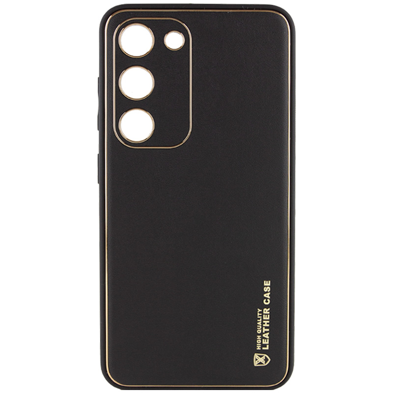 Кожаный чехол Xshield для Samsung Galaxy S23 (Черный / Black)