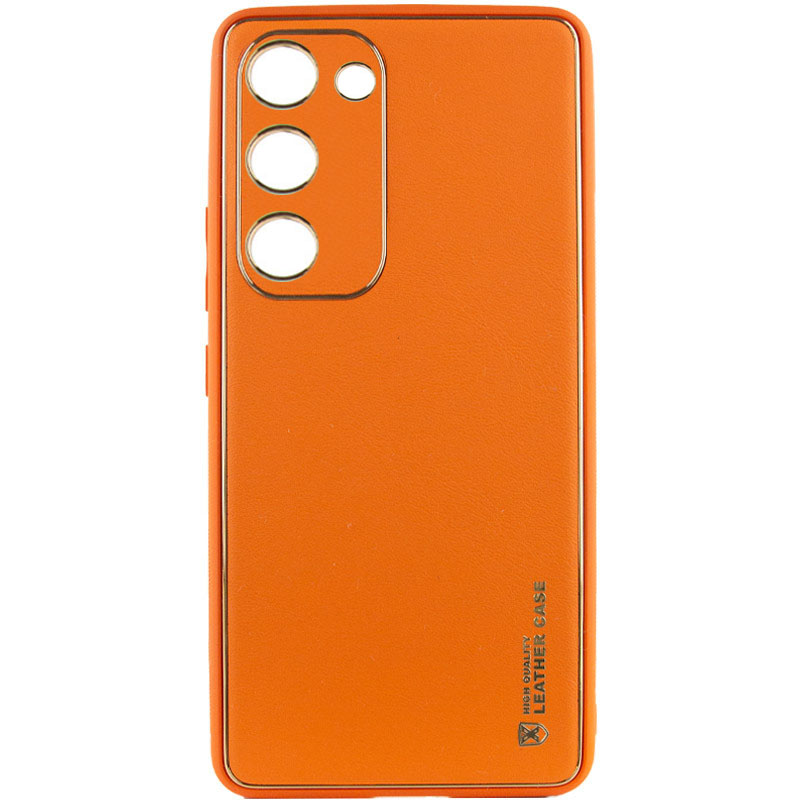 Кожаный чехол Xshield для Samsung Galaxy S23 (Оранжевый / Apricot)