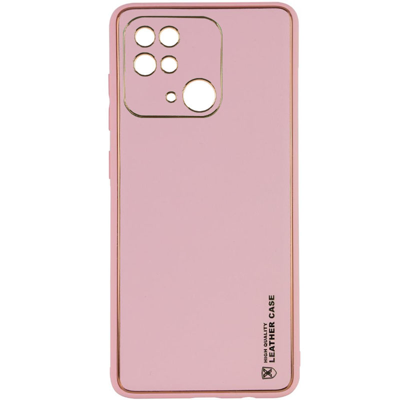 Кожаный чехол Xshield для Xiaomi Redmi 10C (Розовый / Pink)