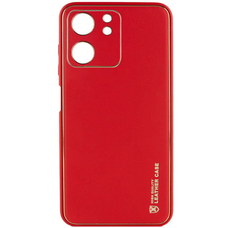 Кожаный чехол Xshield для Xiaomi Redmi 13C / Poco C65 (Красный / Red)