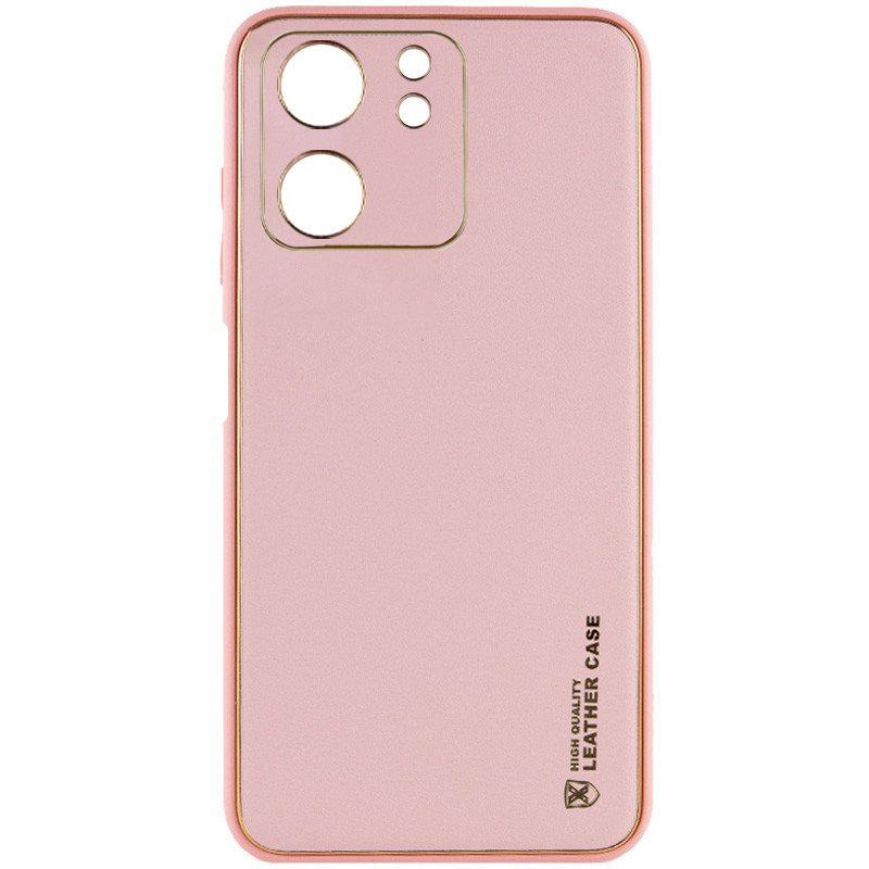 Кожаный чехол Xshield для Xiaomi Redmi 13C / Poco C65 (Розовый / Pink)