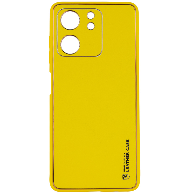 Кожаный чехол Xshield для Xiaomi Redmi 13C / Poco C65 (Желтый / Yellow)