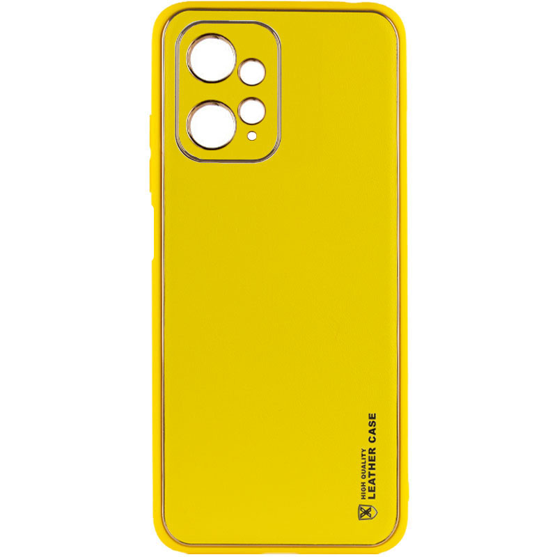 Шкіряний чохол Xshield для Xiaomi Redmi Note 12 4G (Жовтий / Yellow)