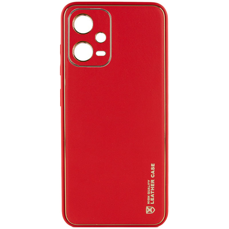 Кожаный чехол Xshield для Xiaomi Redmi Note 12 Pro 5G (Красный / Red)