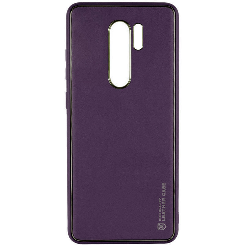 Шкіряний чохол Xshield для Xiaomi Redmi Note 8 Pro (Фіолетовий / Dark Purple)