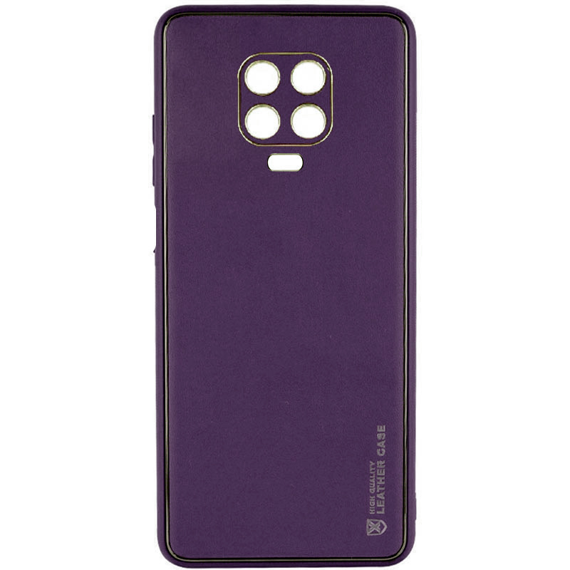 Кожаный чехол Xshield для Xiaomi Redmi Note 9s (Фиолетовый / Dark Purple)