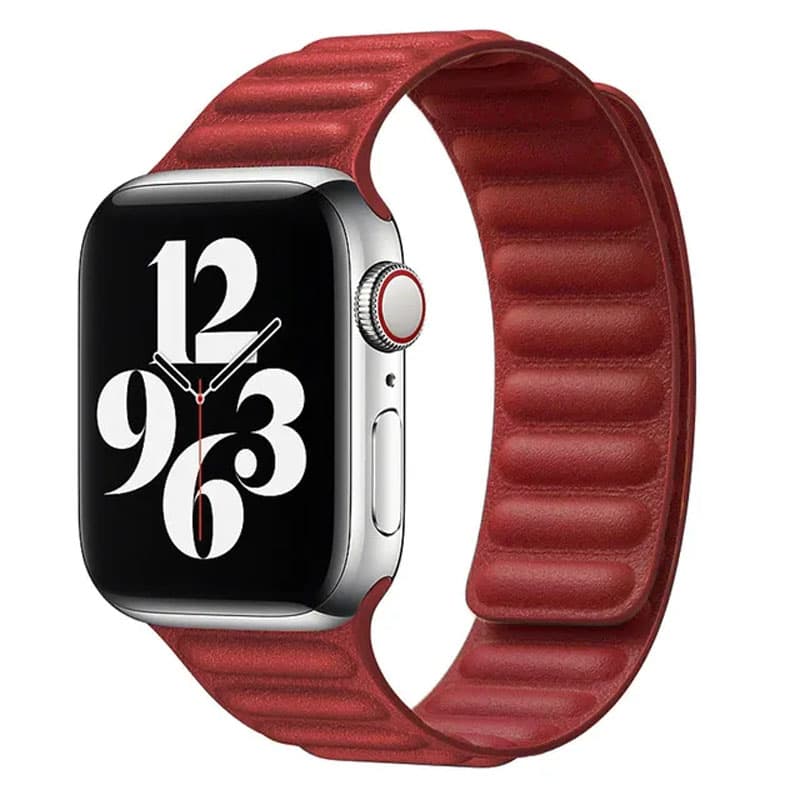 Шкіряний ремінець Leather Link для Apple watch 42mm/44mm (Червоний / Red)