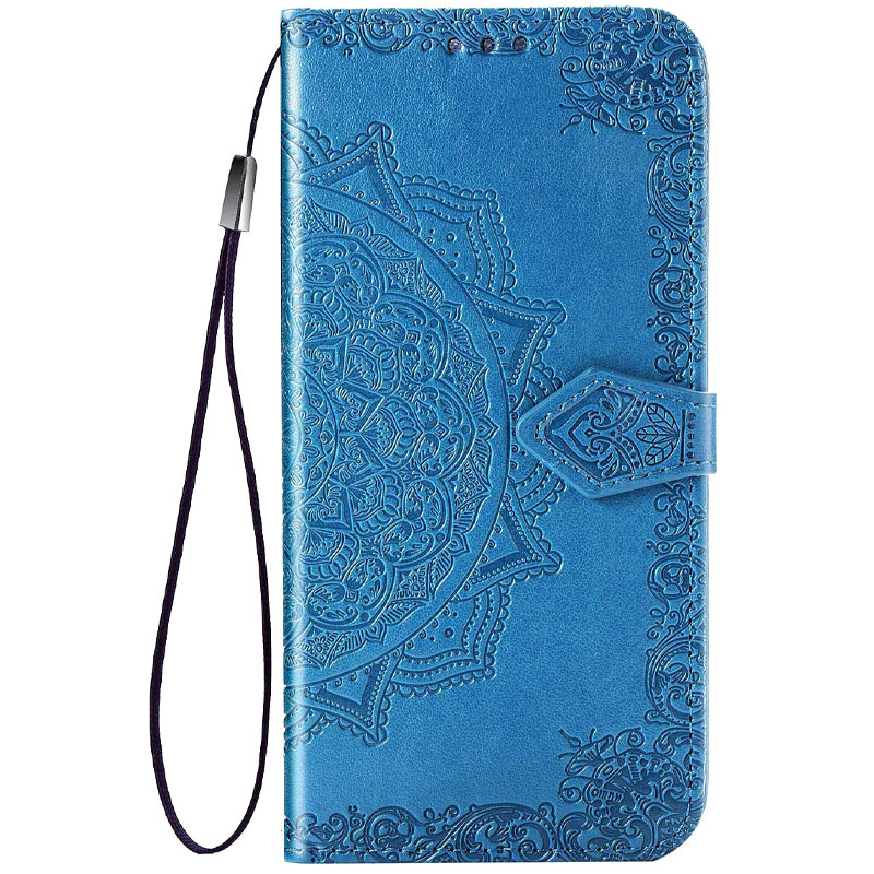 Кожаный чехол (книжка) Art Case с визитницей для Samsung Galaxy A50s (Синий)