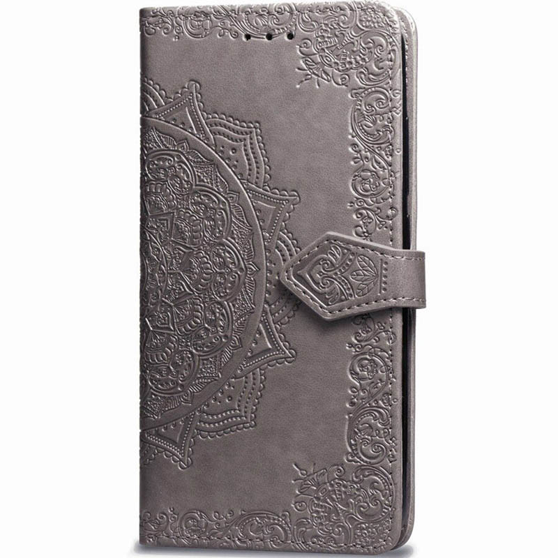 Кожаный чехол (книжка) Art Case с визитницей для Samsung Galaxy J6+ (2018) (J610F) (Серый)