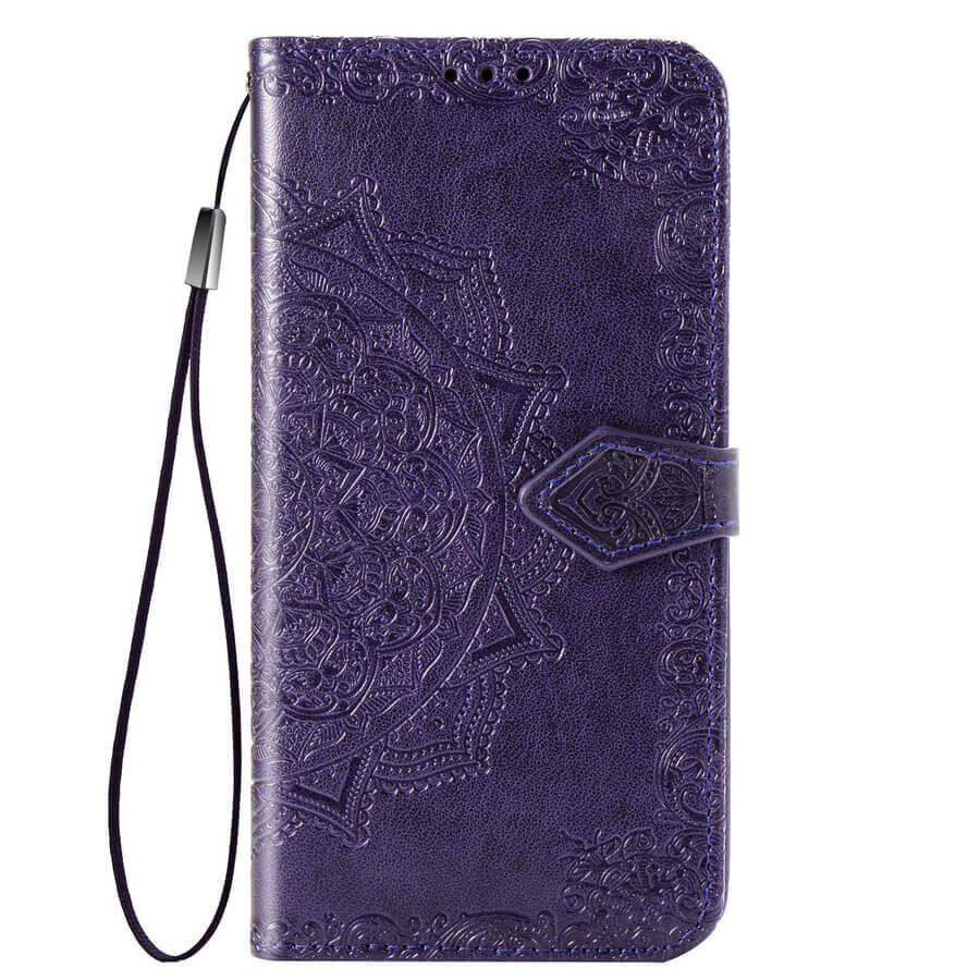 Кожаный чехол (книжка) Art Case с визитницей для Sony Xperia 5 (Фиолетовый)