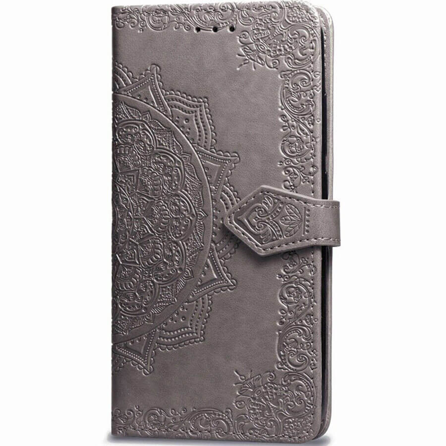 Шкіряний чохол (книжка) Art Case з візитницею для Xiaomi Redmi 8 (Сірий)