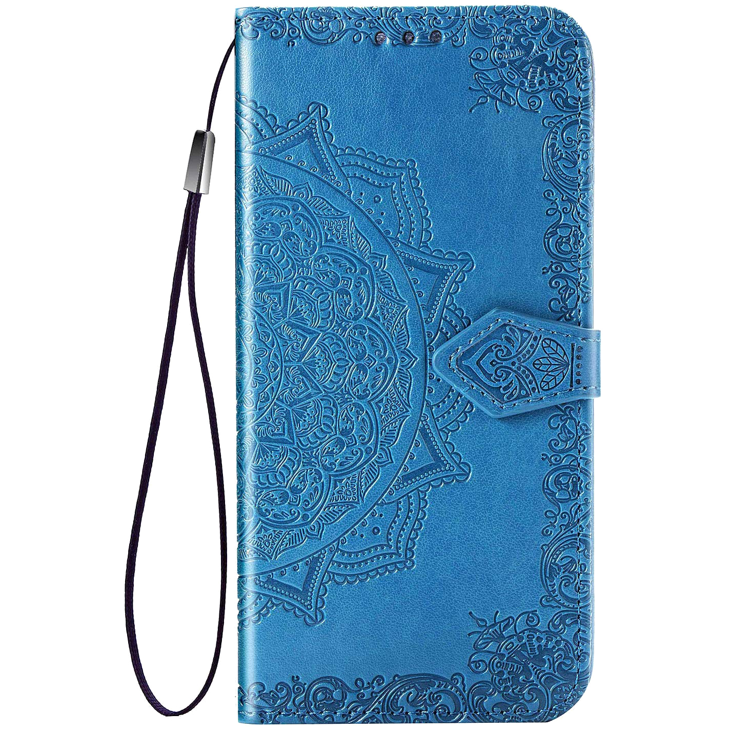 Кожаный чехол (книжка) Art Case с визитницей для Xiaomi Redmi Note 7s (Синий)