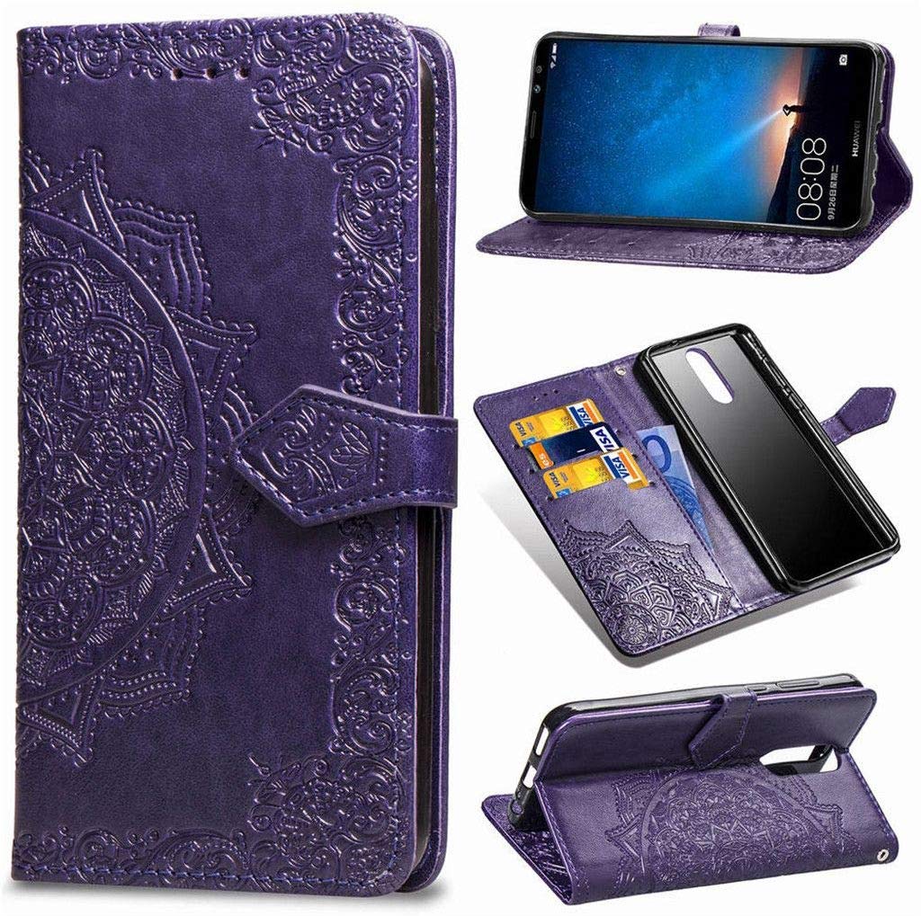 Кожаный чехол (книжка) Art Case с визитницей для Huawei Mate 10 Lite (Фиолетовый)