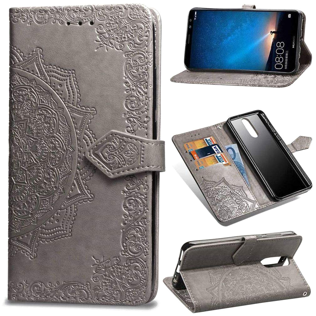 Кожаный чехол (книжка) Art Case с визитницей для Huawei Mate 10 Lite (Серый)