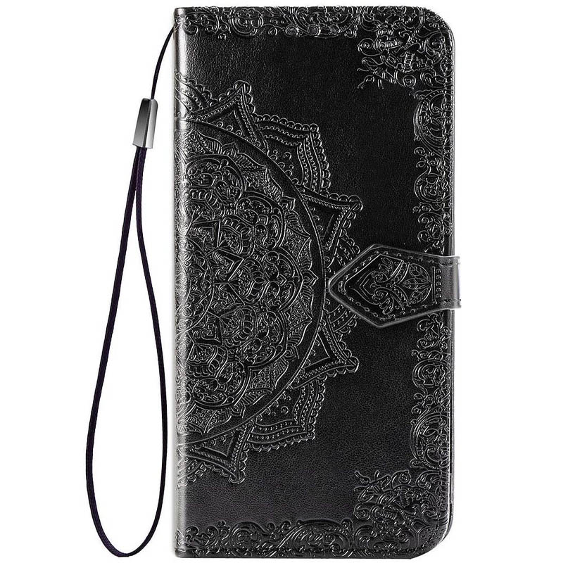 Кожаный чехол (книжка) Art Case с визитницей для Huawei Y6p (Черный)