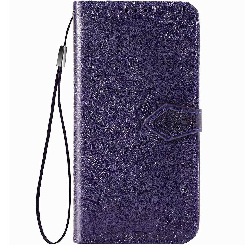 Кожаный чехол (книжка) Art Case с визитницей для Huawei Y6p (Фиолетовый)