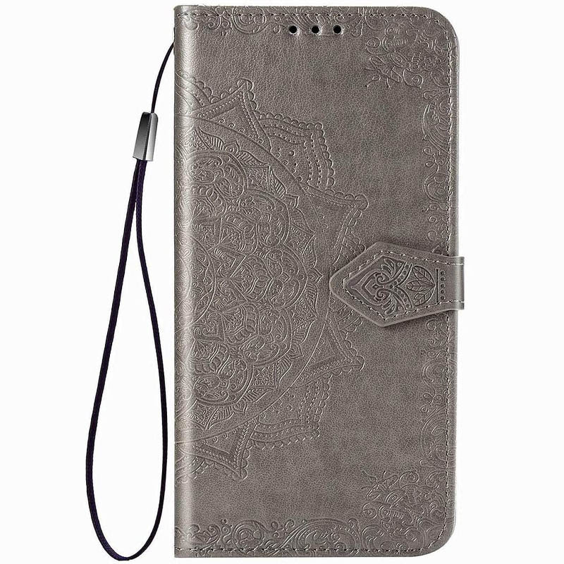 Кожаный чехол (книжка) Art Case с визитницей для Huawei Y6p (Серый)