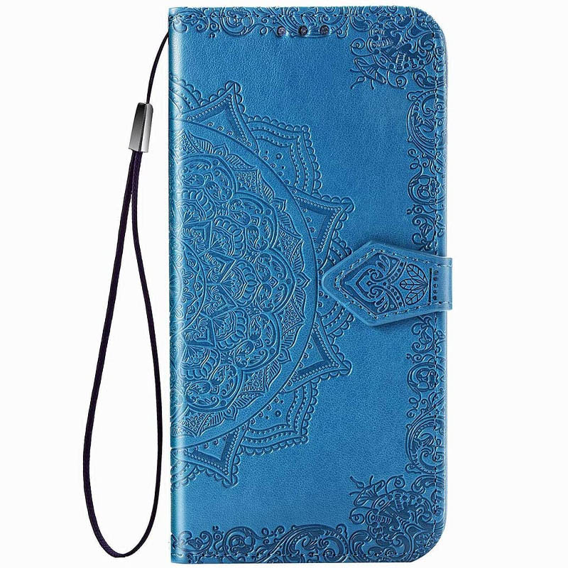 Кожаный чехол (книжка) Art Case с визитницей для Huawei Y6p (Синий)