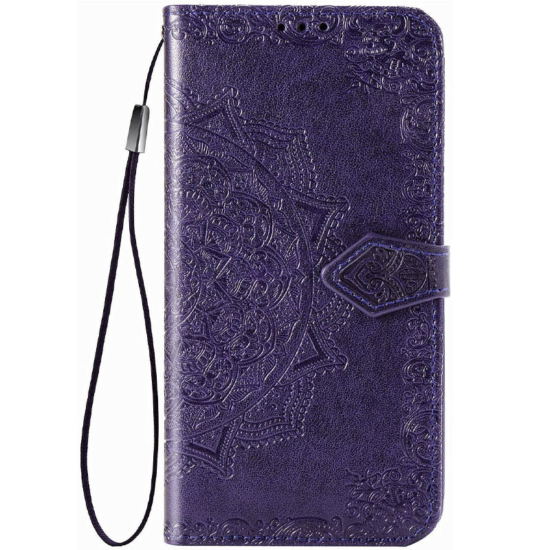 Кожаный чехол (книжка) Art Case с визитницей для Realme C11 (Фиолетовый)