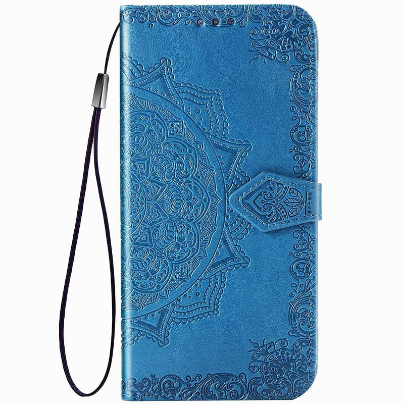 Кожаный чехол (книжка) Art Case с визитницей для Samsung Galaxy A21s (Синий)