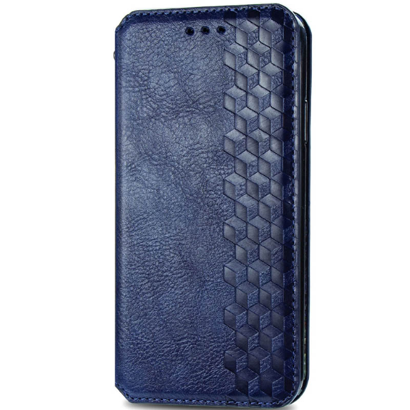 Кожаный чехол книжка GETMAN Cubic (PU) для Samsung Galaxy A31 (Синий)