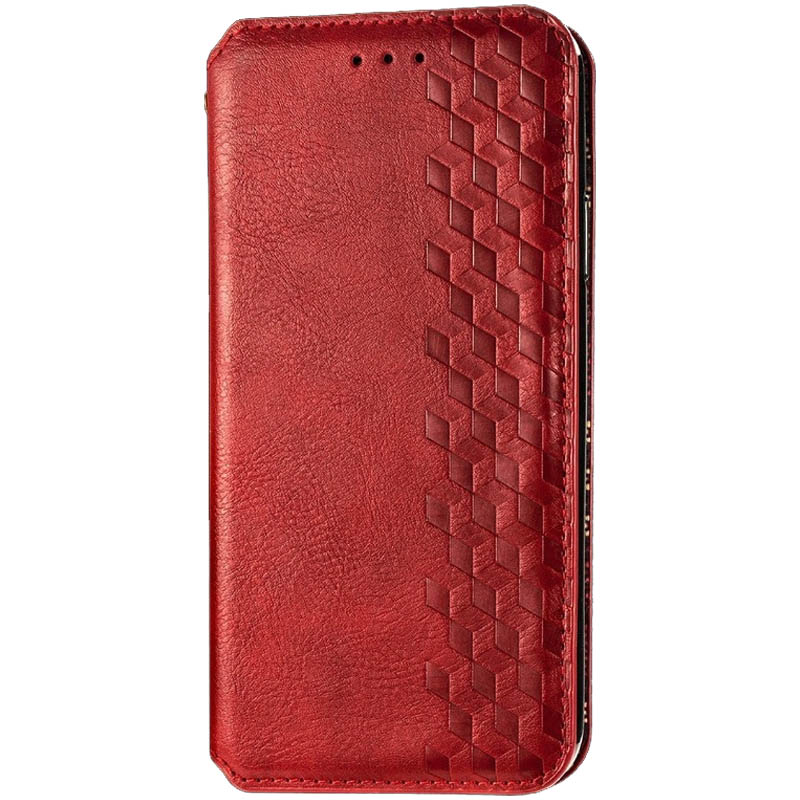Кожаный чехол книжка GETMAN Cubic (PU) для Xiaomi Mi Note 10 Lite (Красный)
