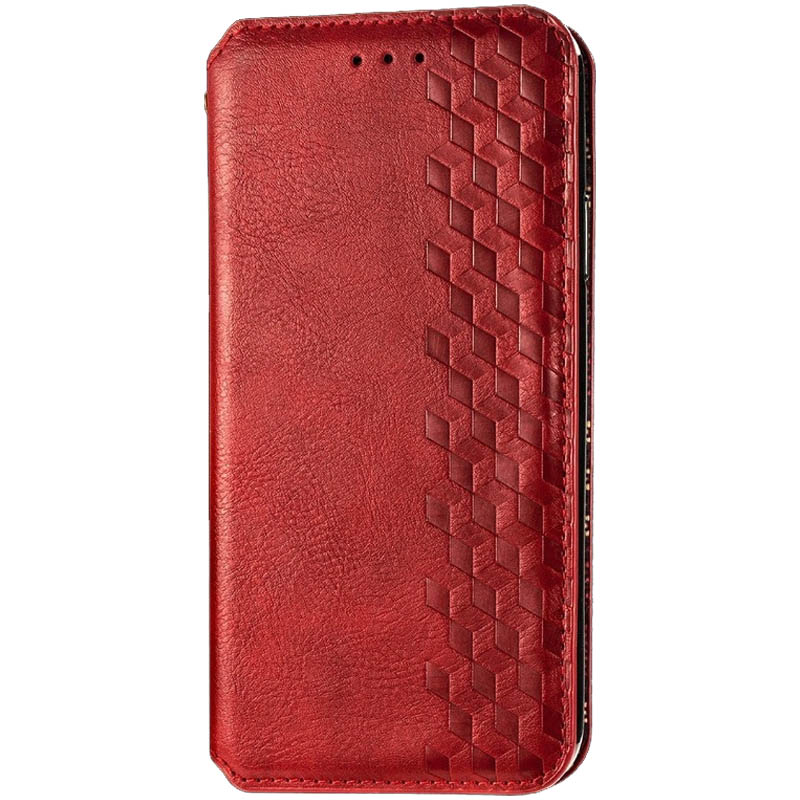 Кожаный чехол книжка GETMAN Cubic (PU) для Xiaomi Redmi Note 9 / Redmi 10X (Красный)