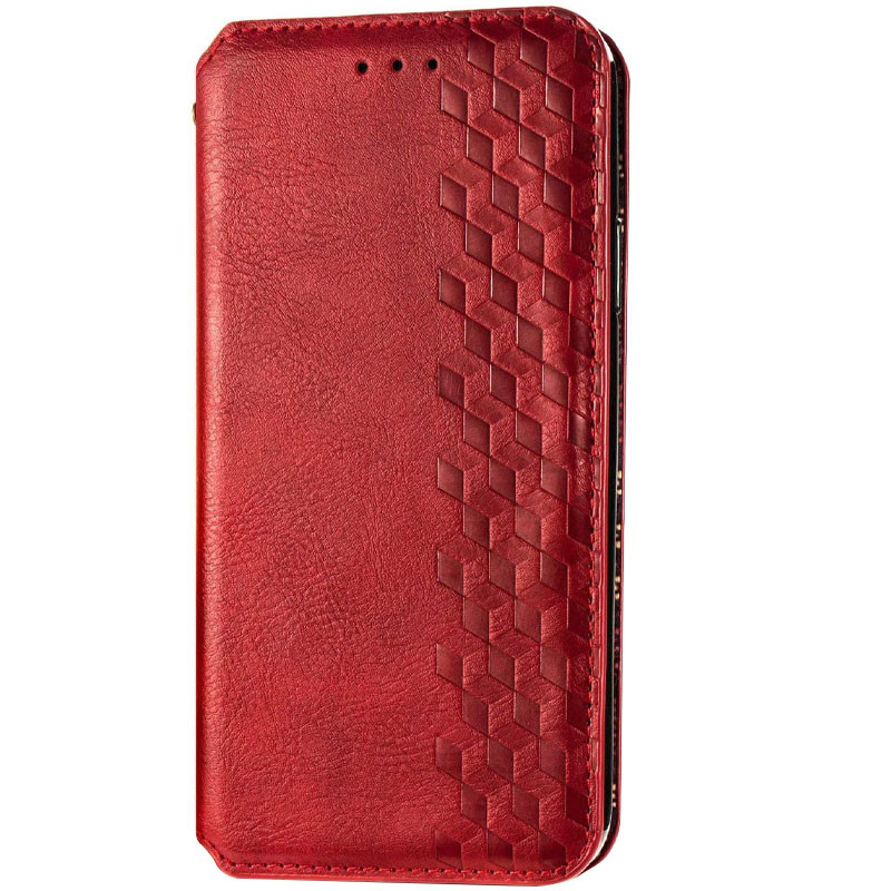 Кожаный чехол книжка GETMAN Cubic (PU) для Huawei Y6p (Красный)